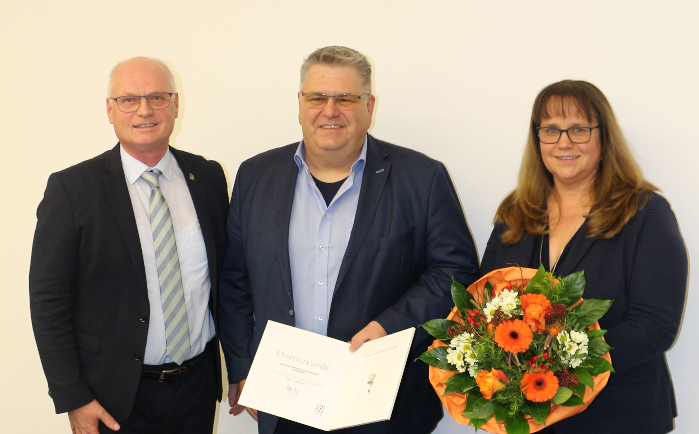 v.l.n.r: BM Molt, GR Fischer mit Ehefrau
