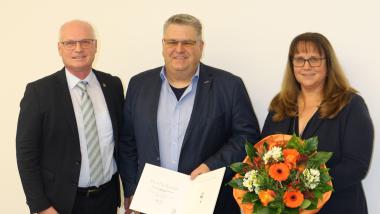 v.l.n.r: BM Molt, GR Fischer mit Ehefrau